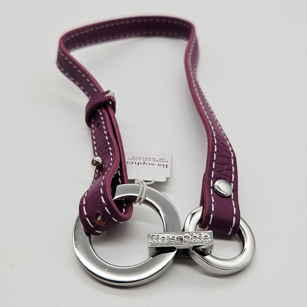 LIA SOPHIA | Wrap Star plum leather bracelet